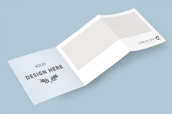 Tri-fold brochure mockup printed materials